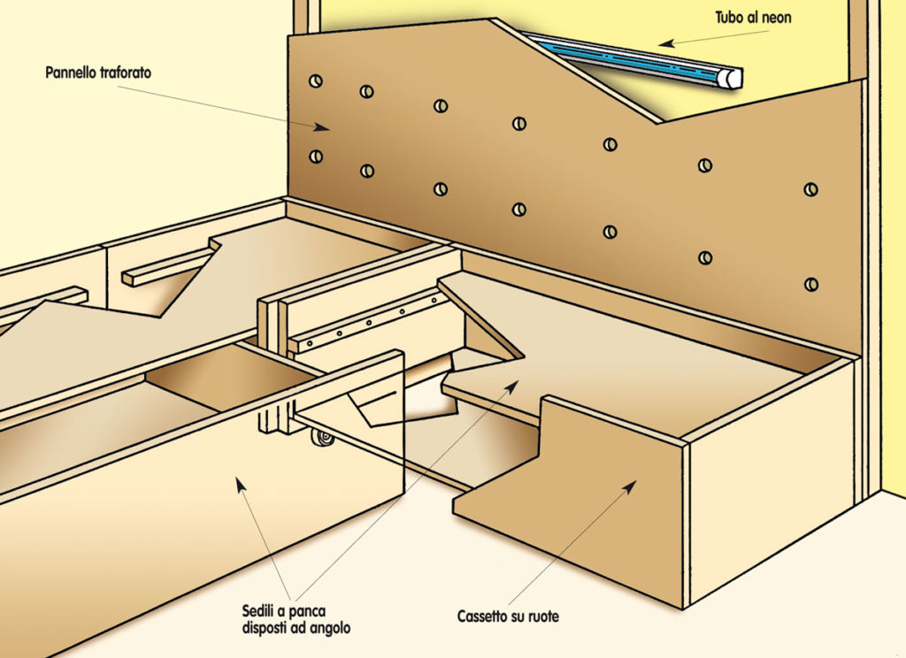 costruzione panca contenitore